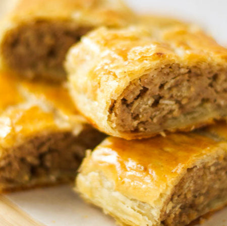Vegan and vegetarian mini Sausage rolls